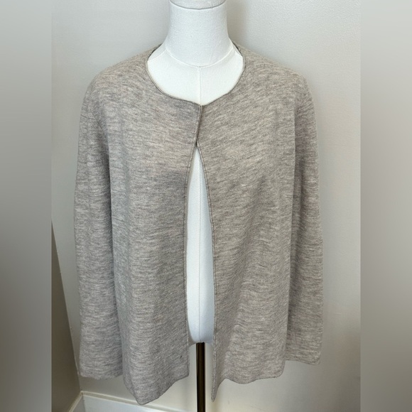 Eileen Fisher Sweaters - Eileen Fisher 100% Merino Wool Collarless Cardigan Jacket XS